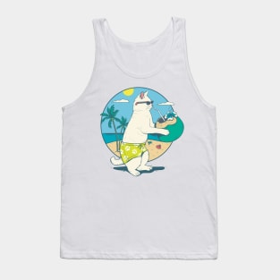 Beach Life Cat in Beach Tank Top